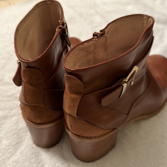 Hobbs London Tan Brown Leather Ankle Boots Made in Spain Size 41 - Picture 11 of 15